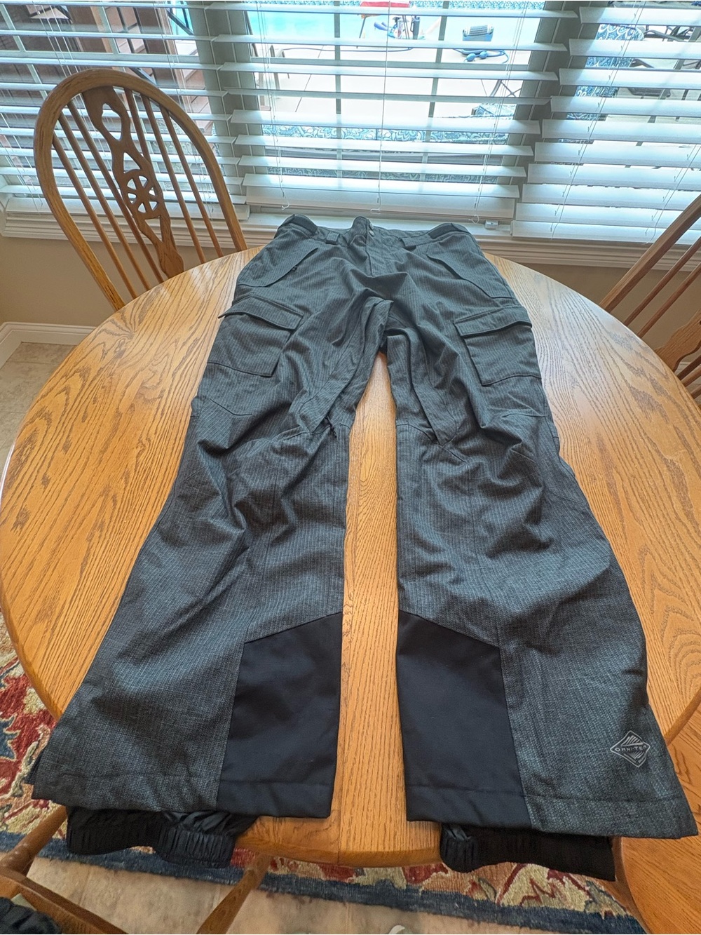 Columbia Titanium Gray Omni Tech Snow Pants Ski Snowboard Cargo Mens Size XL